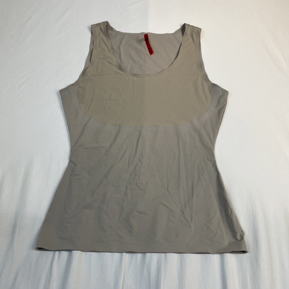 Spanx Thinstincts Tank Top Womens XL Beige Taupe Shapewear Camisole Scoop Neck